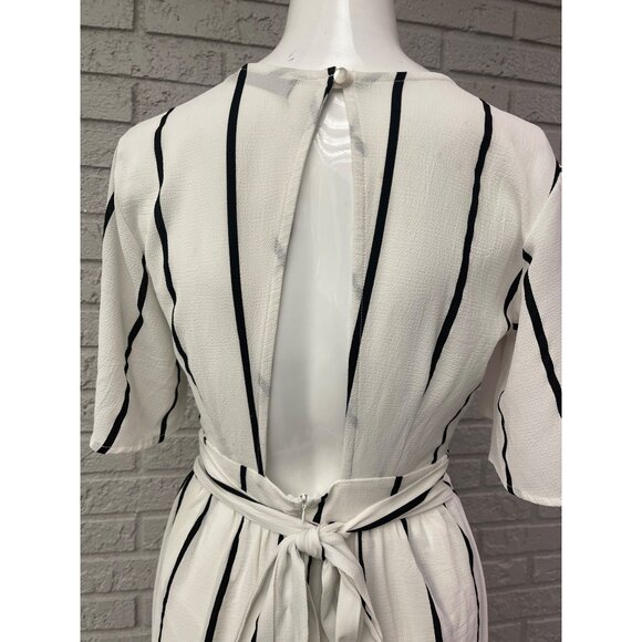 Crystal Doll Women Plunging V Neckline Stripe Maxi Romper Size 3 (juniors) - Picture 9 of 12